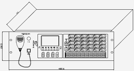 HY5723D廣播控制盤/MP3產品結構外觀